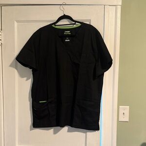 Landau ProFlex Men's Black Shirt with Green Accents